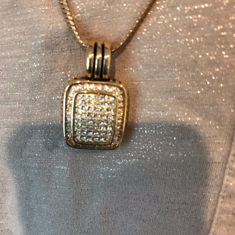 Elegant Park lane Gold and diamond CZ pendant